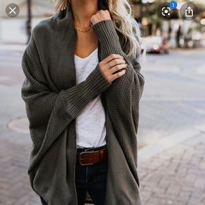 Sage Green Dolman Cardigan